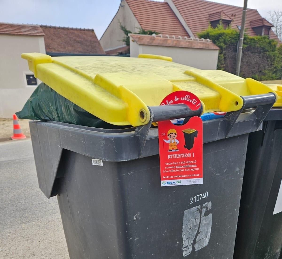 Des cravates de tri contre les erreurs dans les bacs jaunes