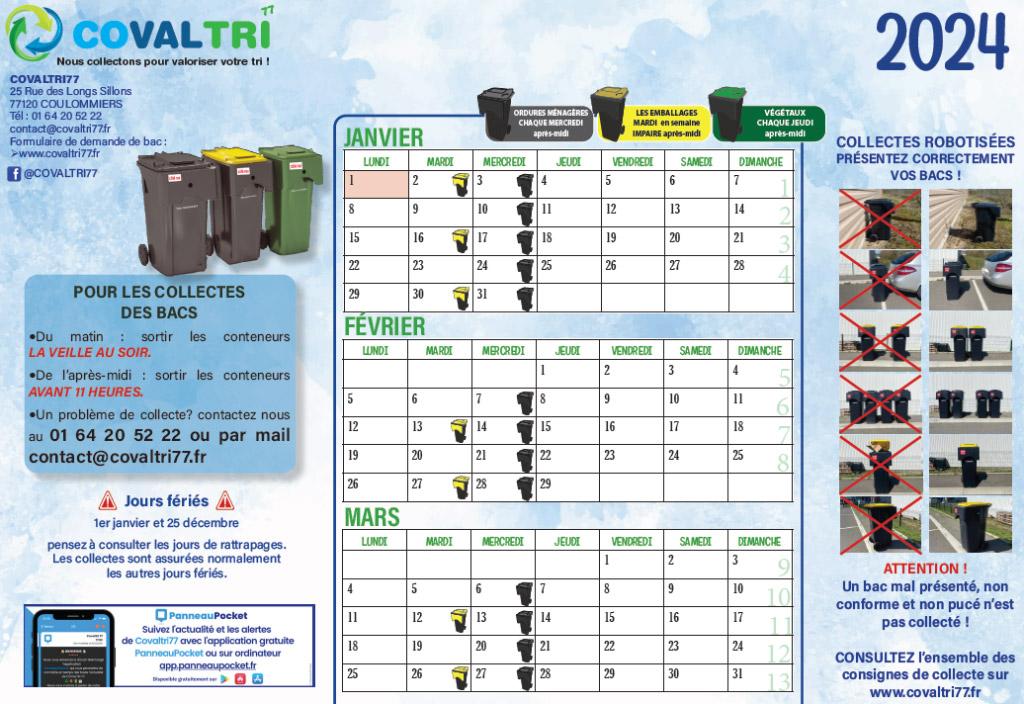 Calendrier Covaltri77