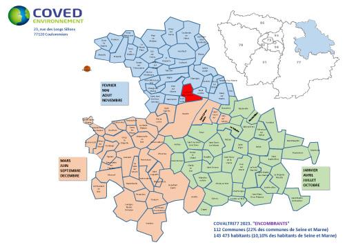 Carte des communes pour les encombrants